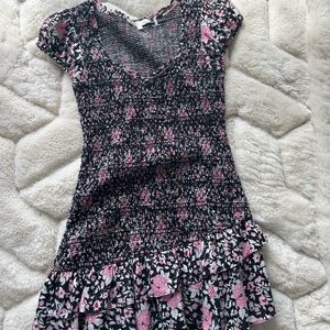 Loveshackfancy pink and black dress